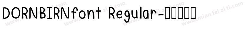 DORNBIRNfont Regular字体转换